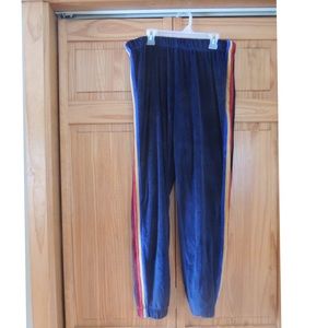 GARAGE Velvet Navy Rainbow Detail Joggers
